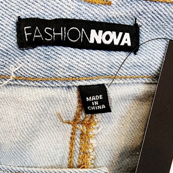 Fashion Nova Decades Ago Distressed Jeans Shorts - Picture 7 of 11